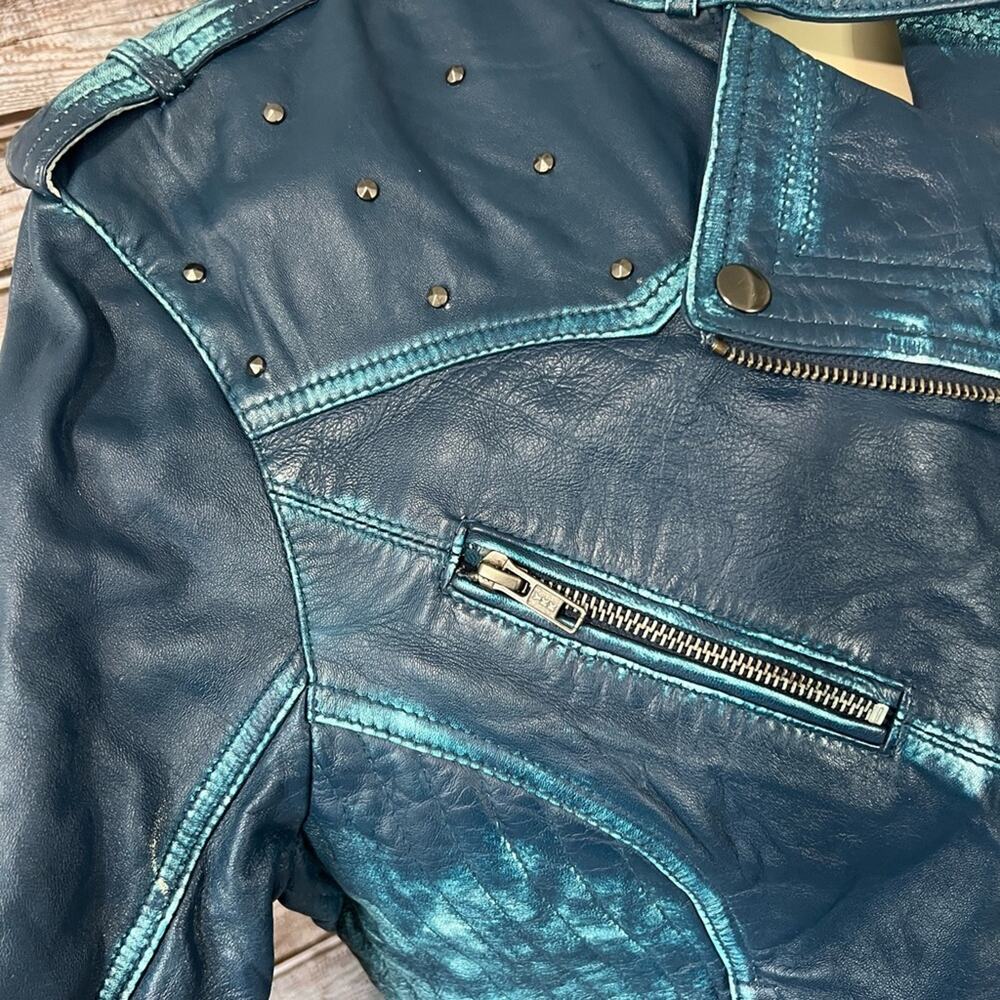 NWT Milwaukee Leather 3XL Leather Jacket Blue - Picture 2 of 8